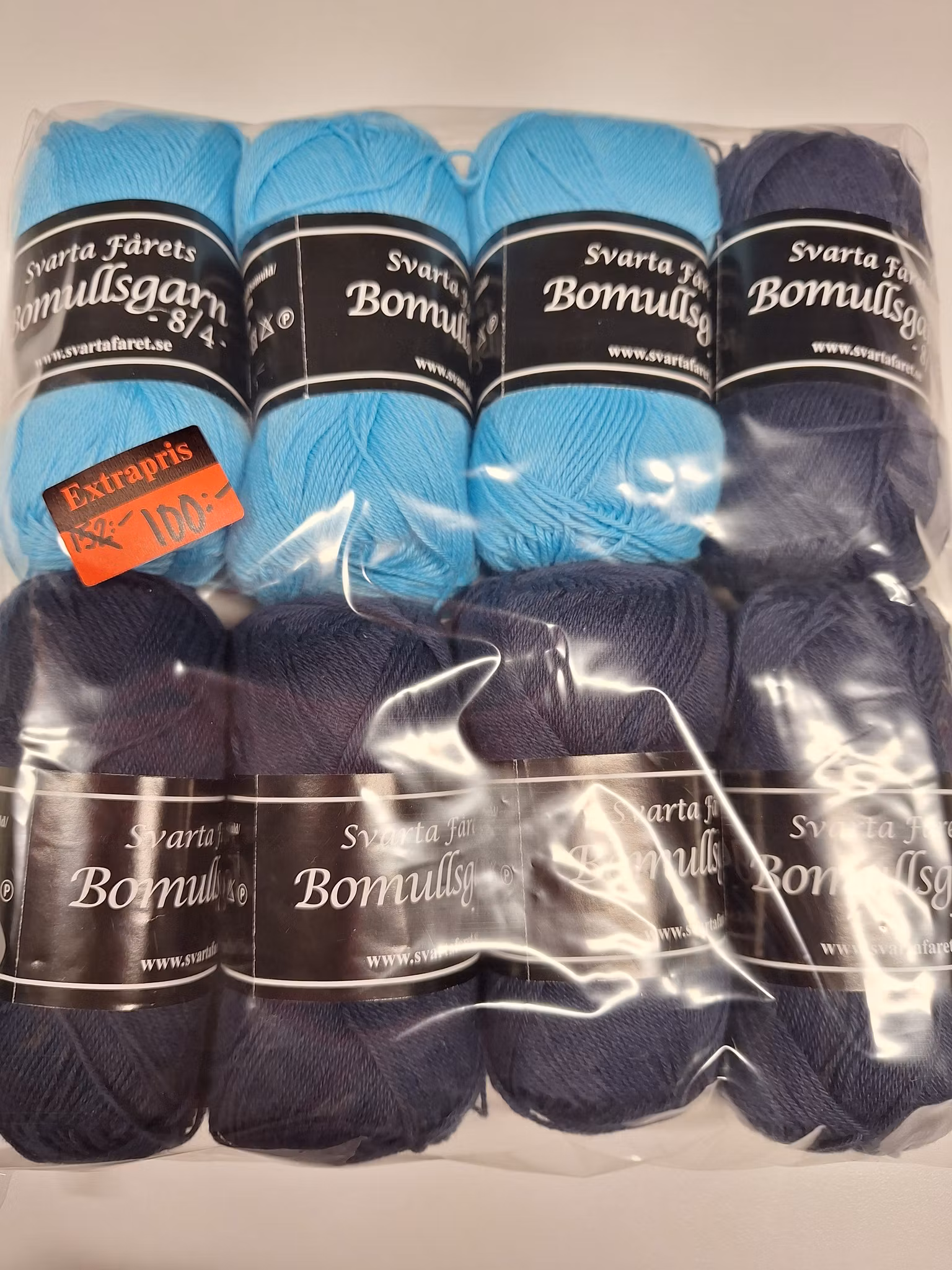Svarta Fåret Bomullsgarn 8 nystan