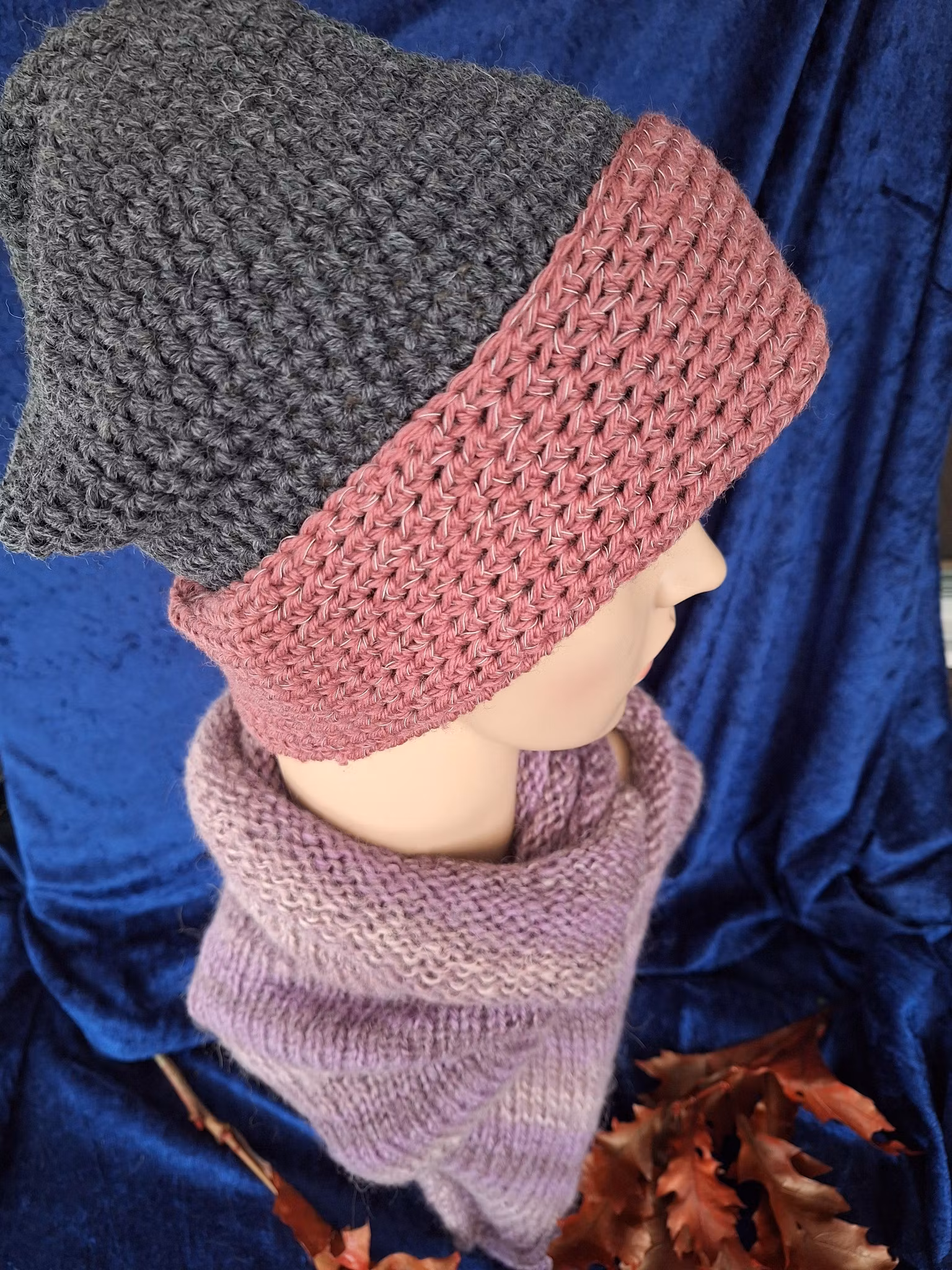 Virkad mössa med reflexkant Reflexmössa