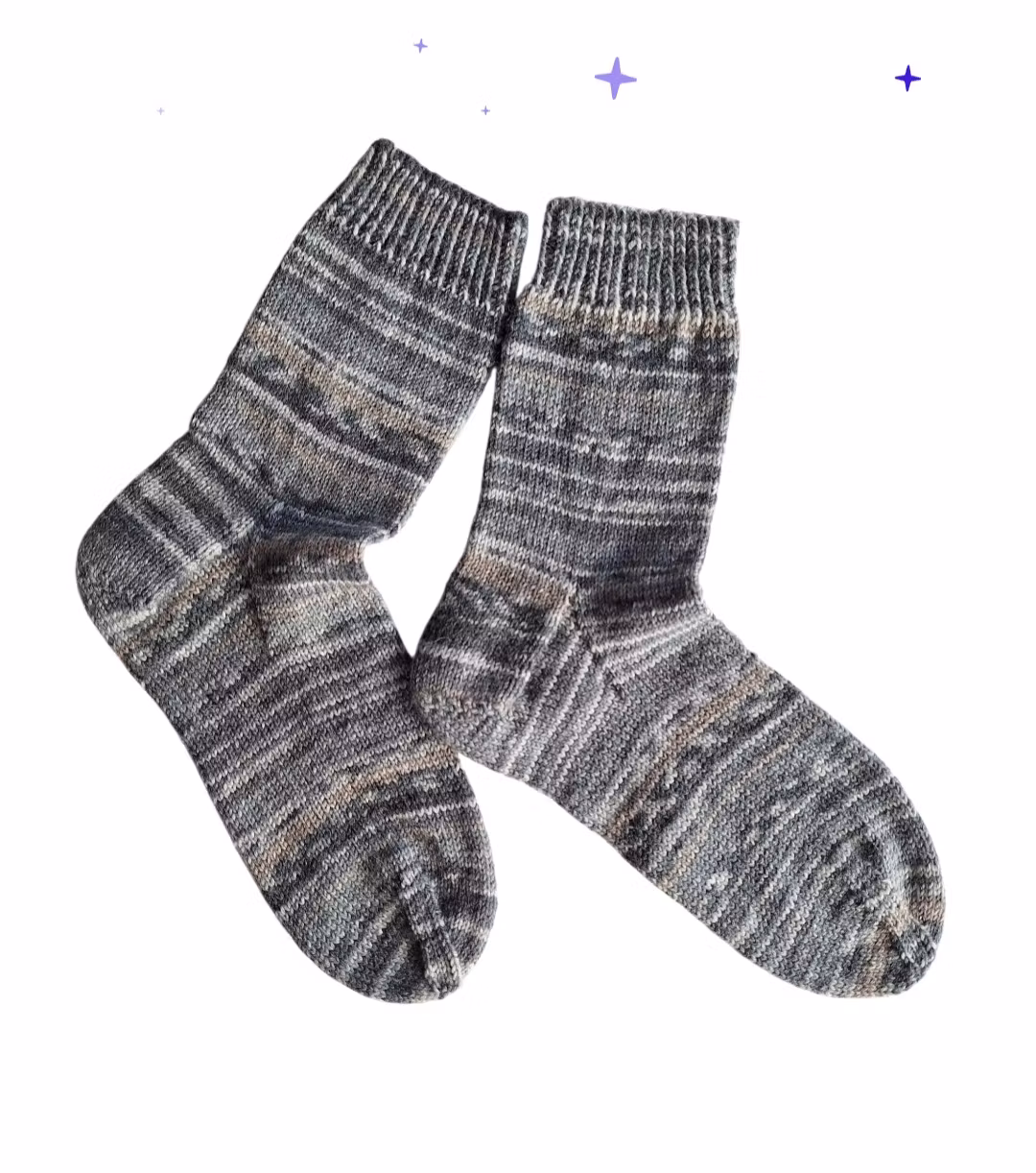 Klassiska handstickade ullsockor stl. 37-38