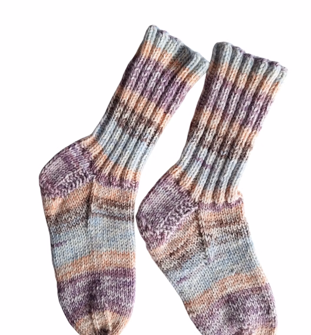 Klassiska handstickade ullsockor stl. 36-37