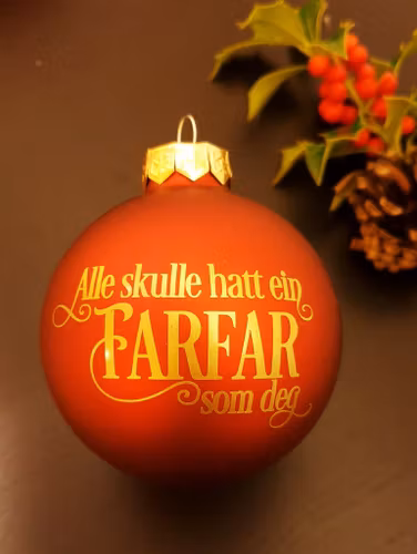 Julekule med farfar design