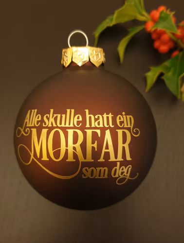 Julekule med morfar design
