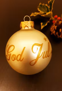 Sølv julekuler med navn