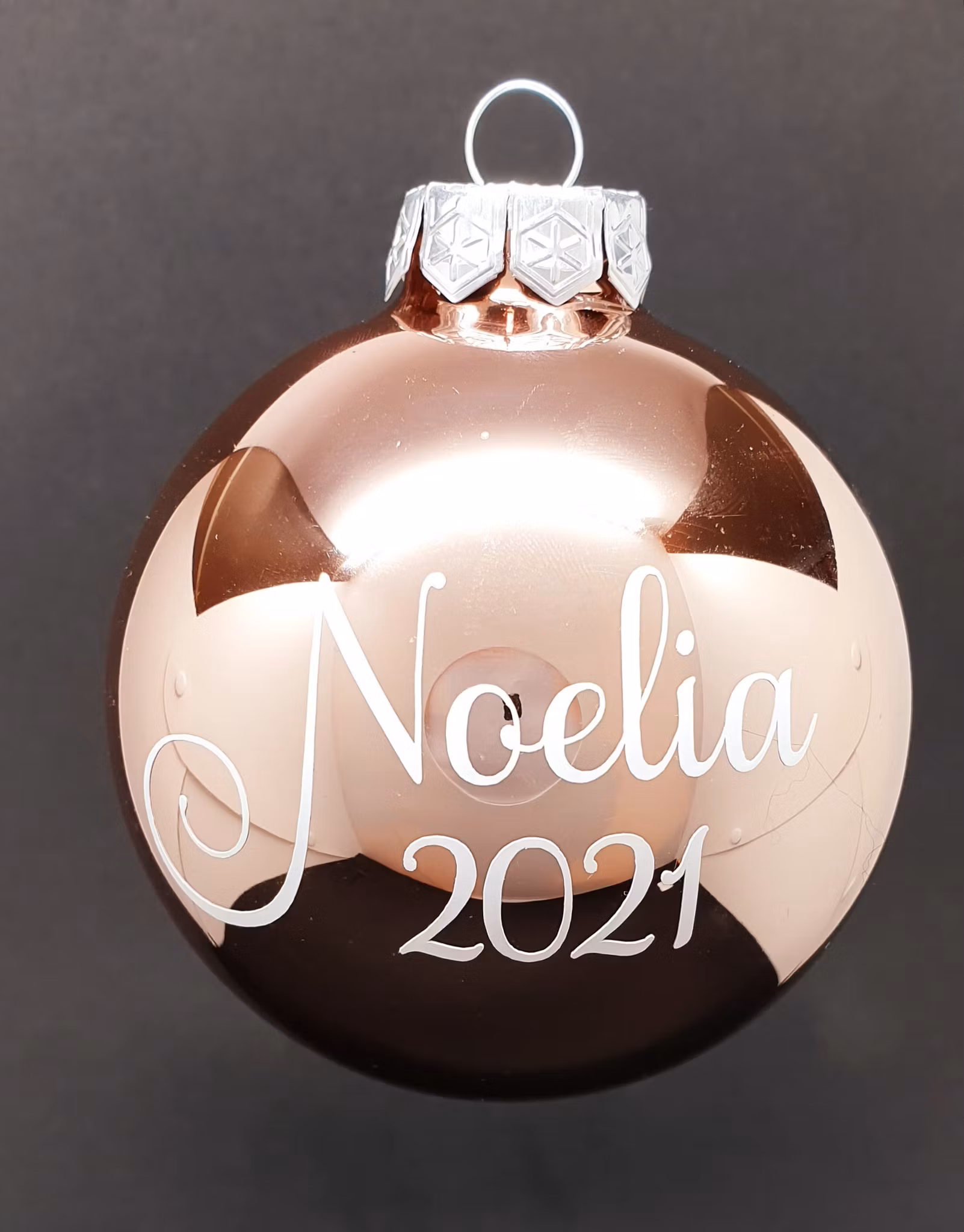 Min første jul, julekule - rosa