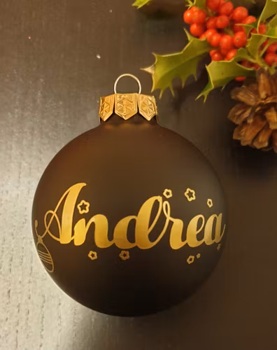 Sorte Julekuler med navn