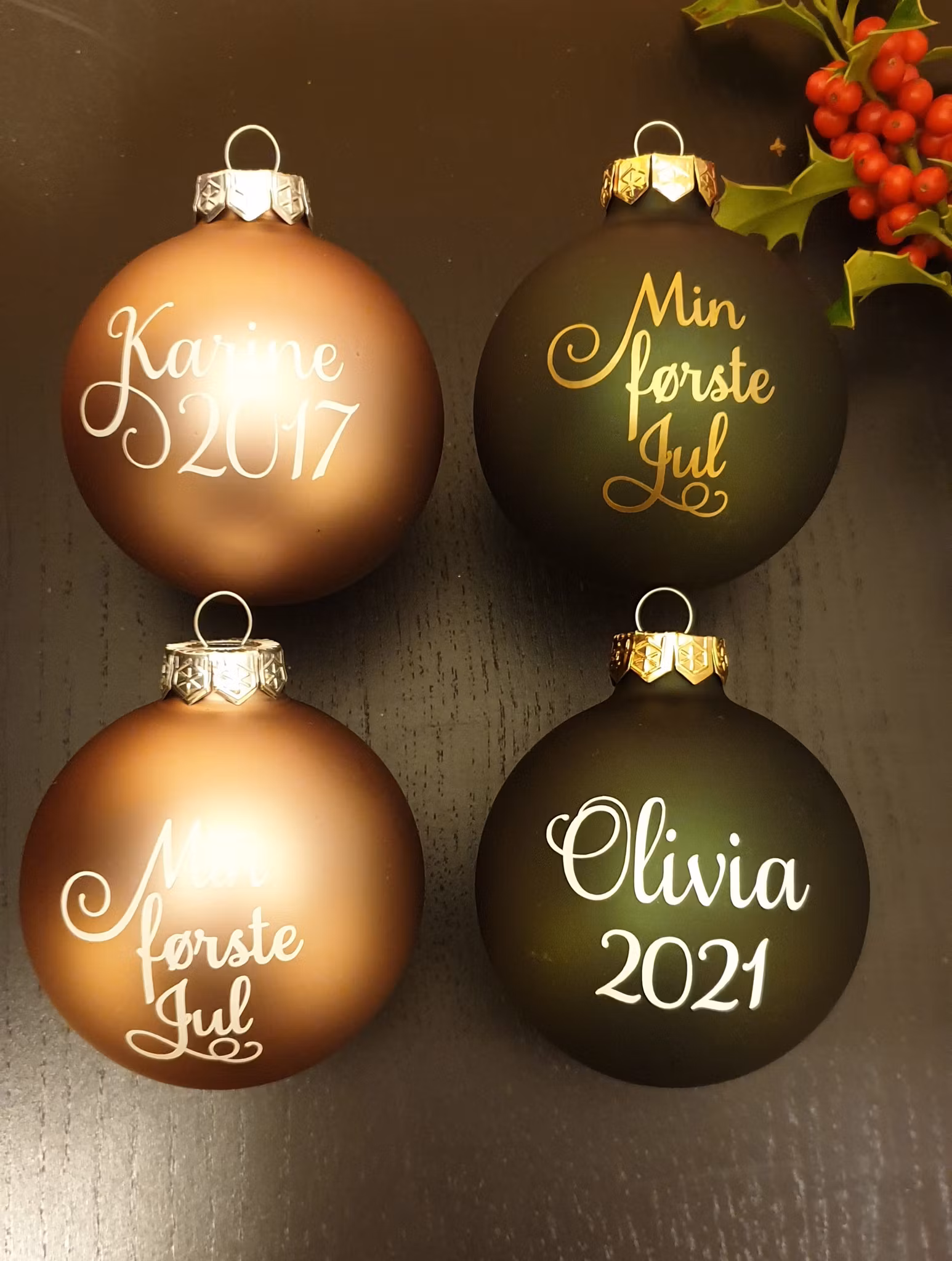 Min første jul, julekule - grønn