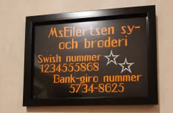 Broderad företagsnamn mm