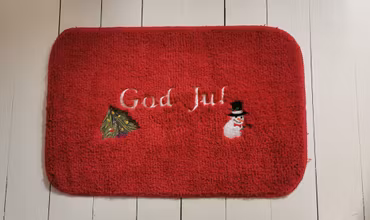 Badrumsmatta "God Jul"