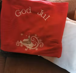 Fleecefilt med julmotiv