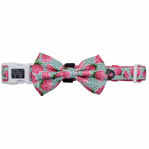 Big & Little Dogs Halsband med fluga Pretty Peony