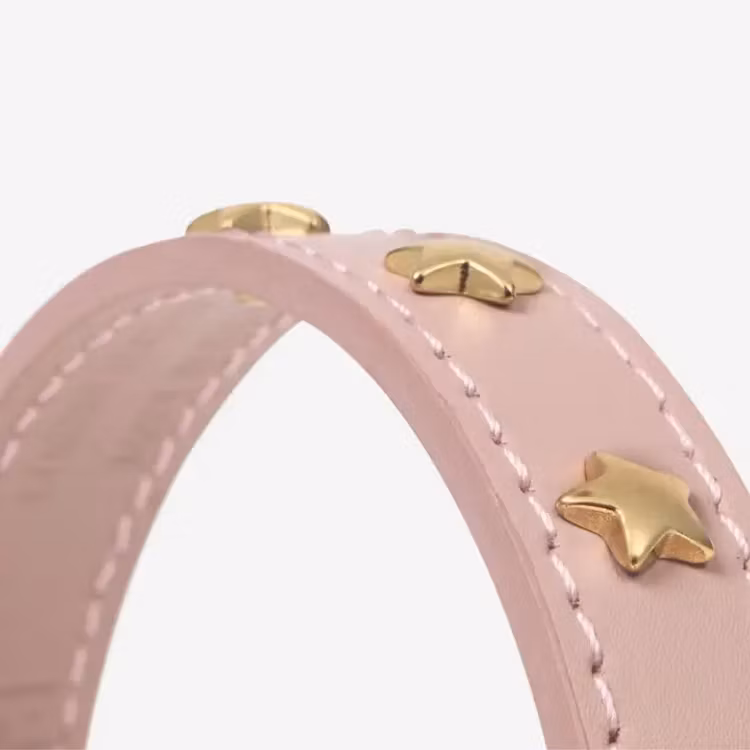 Brannis Pets halsband för mini och toyraser. Rosa med stjärnor