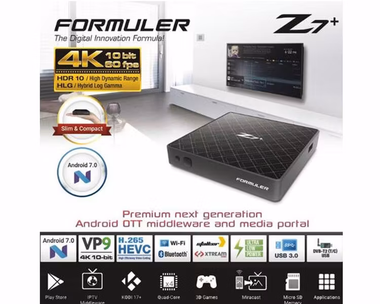 IPTV BOX FORMULER Z7+ IP Tv box WIFI 4K
