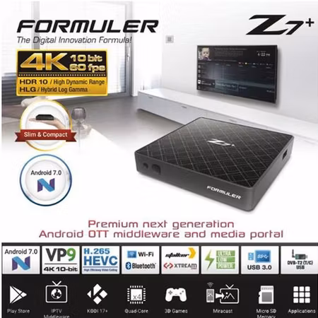 IPTV BOX FORMULER Z7+ IP Tv box WIFI 4K
