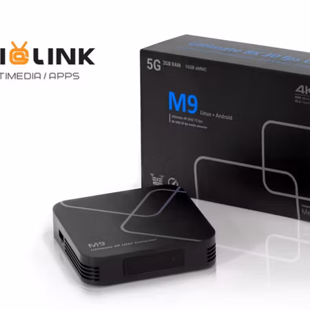 Medialink M9 IPTV ULTRA box 4K inbyggd WiFi 2,5 och 5 Ghz band USB3.0