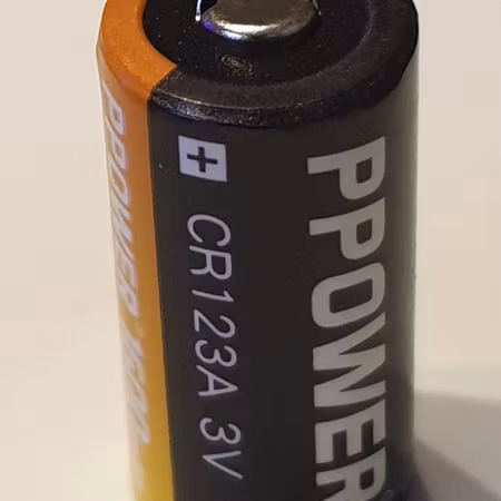 CR123a  3 volt Litium 1600 mAh