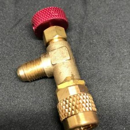 adapter ventil med kran 1/4" till 5/16" Hane