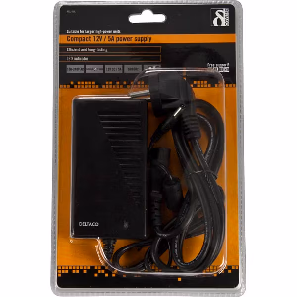 Nätadapter 100-240v ac 12V DC 5Amp