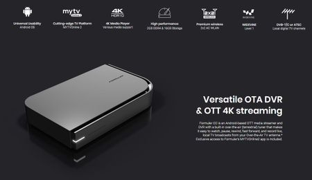 Formuler CC FORMULER CC - 4K UHD Hybrid Over-the-Air & OTT Cord-cutting Media Receiver