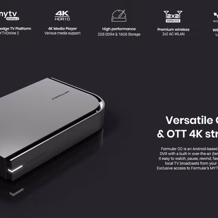 Formuler CC FORMULER CC - 4K UHD Hybrid Over-the-Air & OTT Cord-cutting Media Receiver