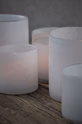 Ljuslykta Lumiere white frost 12x12