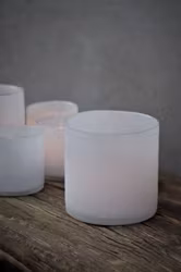 Ljuslykta Lumiere white frost 12x12