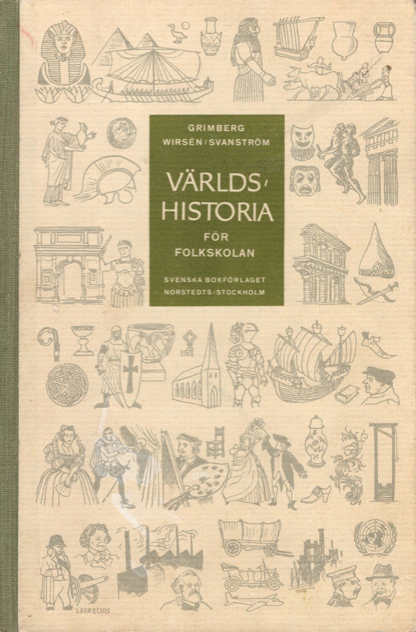 Världshistoria för folkskolan av Grimberg, Wirsén och Svanström