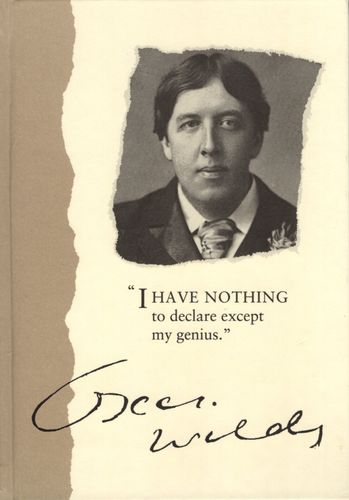 Anteckningsbok. "I have nothing to declare except my genius" av Oscar Wilde