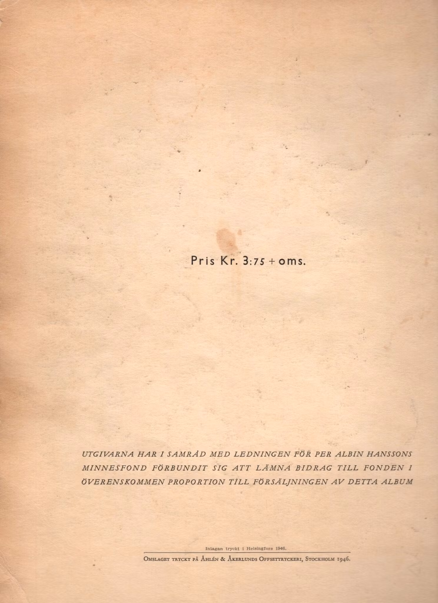 Per Albin Hansson: Ett minnesalbum av Ture Nerman och Gösta Tranströmer (Red.)