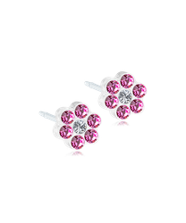 Blomdahl Daisy 5 mm, Rose/Crystal
