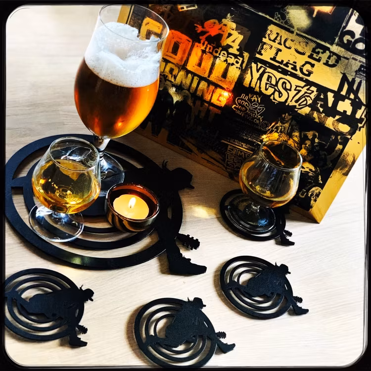 (Glas-)Untersetzer 4er-Pack á la Dregen