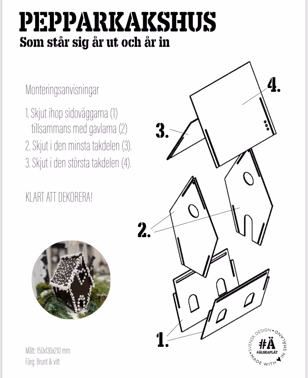 Lebkuchenhaus – einfach zusammenzubauen