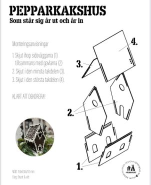 Pepparkakshus - enkelt att montera