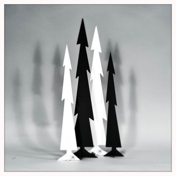 Christmas tree white and black