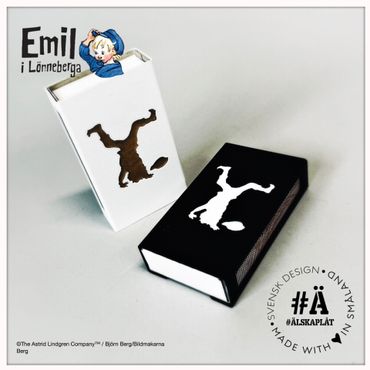 Emil upp & ner - tändsticksaskfodral