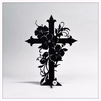 Cross with flowers