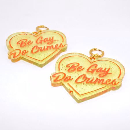 BE GAY DO CRIMES vårgrön/orange