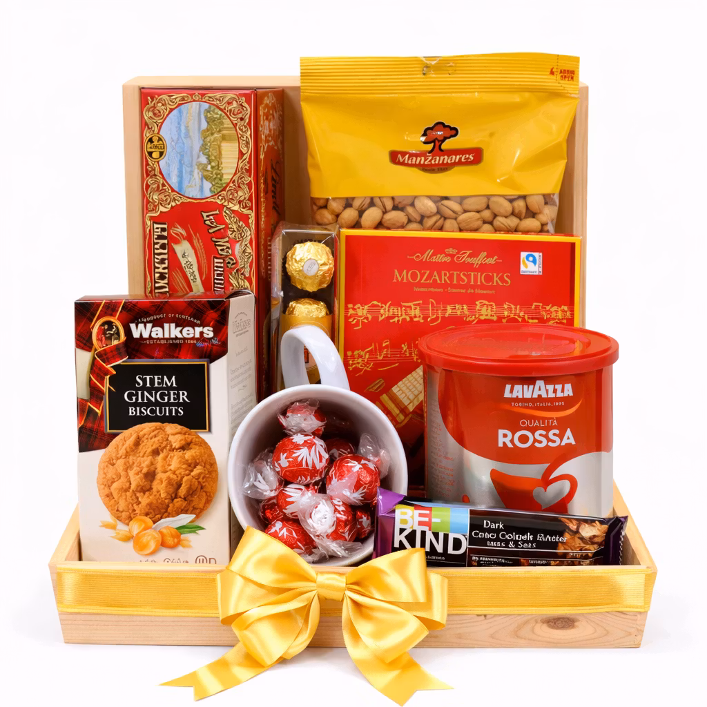 Luxury Coffee & Treats Wooden Crate