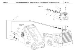 Bakre dubbelt hydrauliskt uttag