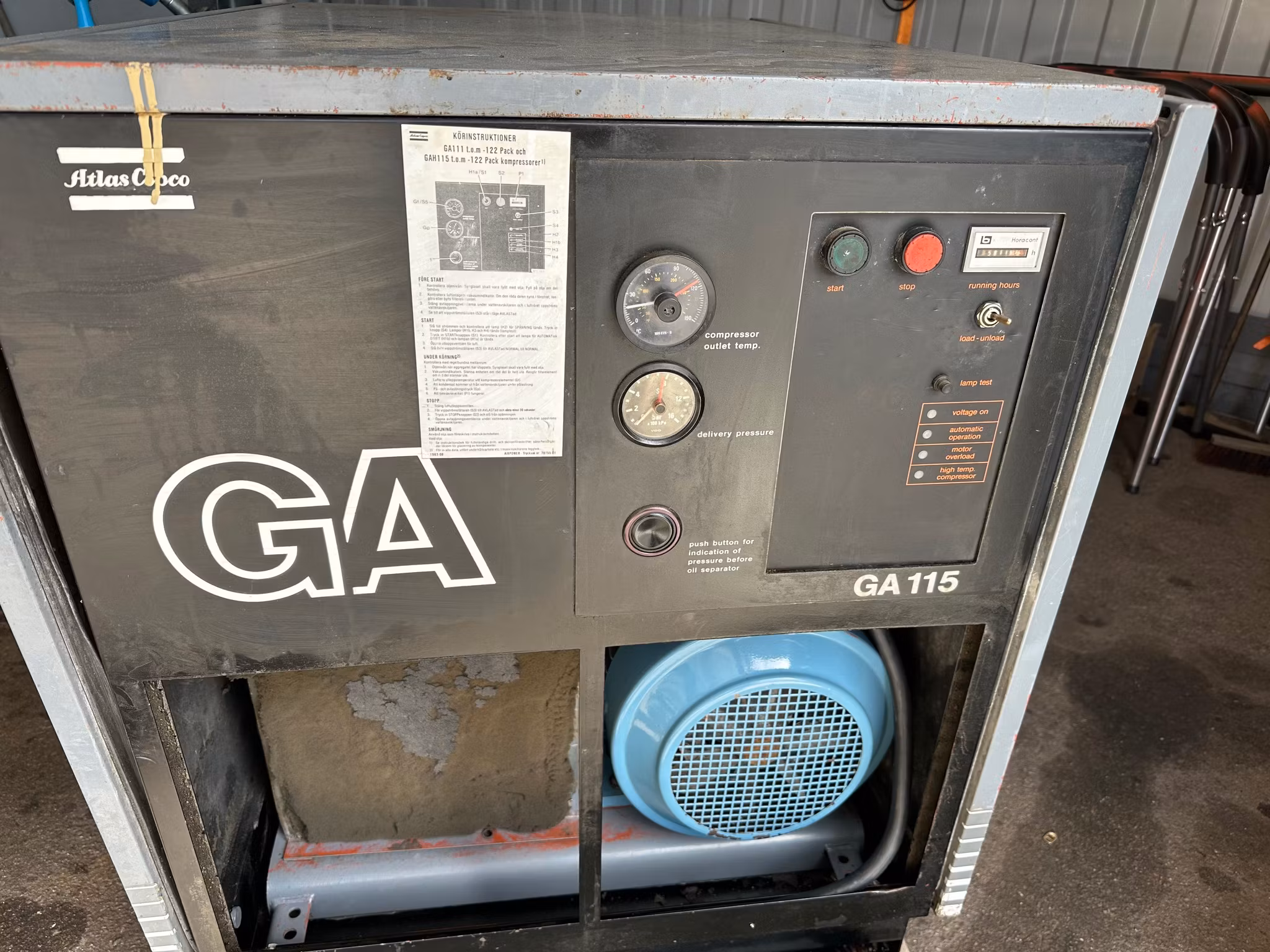 Skruvkompressor Atlas Copco GA115