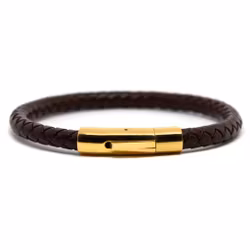 Brown Gold Leather