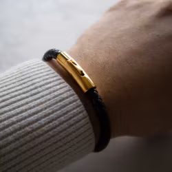 Brown Gold Leather