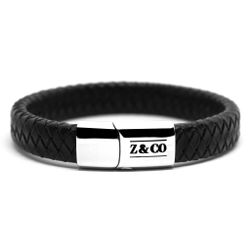 Black Silver Leather Tall