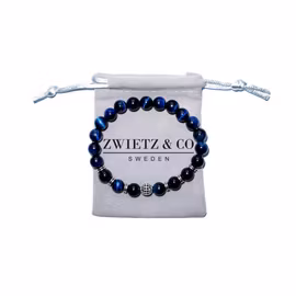 Stenarmband Blue Tiger 8mm
