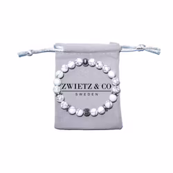 Armband White Marble 8mm