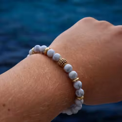 Armband Gold Marble 8mm