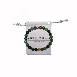 Stenarmband Gold Agate 8mm