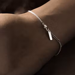 Silver Box Chain Stålarmband 2mm