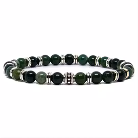 Stenarmband Moss 6mm