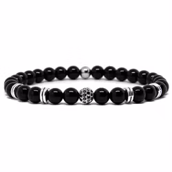 Stenarmband Black Onyx 6mm