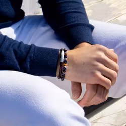 Stenarmband Blue Tiger 6mm